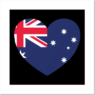 Australian Flag Heart - Flag of Australia Posters and Art